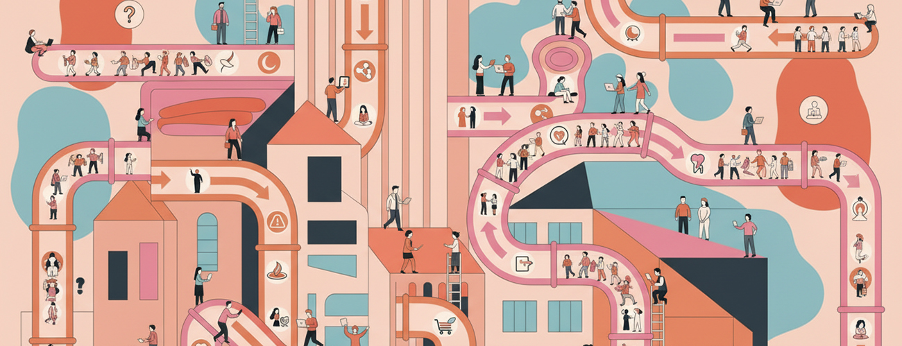 Firefly_Gemini_Flash_Create_an_image_with_a_series_of_pipes_flowing_with_customers_attached_-_flowing_in_a_301120 BEAM Automation | Why Your Lead Flow Feels Like a Rollercoaster: Fixes for 7-Figure Businesses